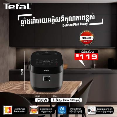 ឆ្នាំងដាំបាយអគ្គីសនី Tefal Delirce Plus Fuzzy Logic Rice Cooker 1.8L RK776B