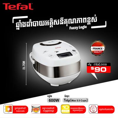 ឆ្នាំងដាំបាយអគ្គីសនី Tefal Fuzzy Logic Rice Cooker 1L RK7501